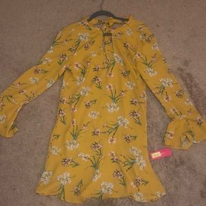 Yellow floral dress